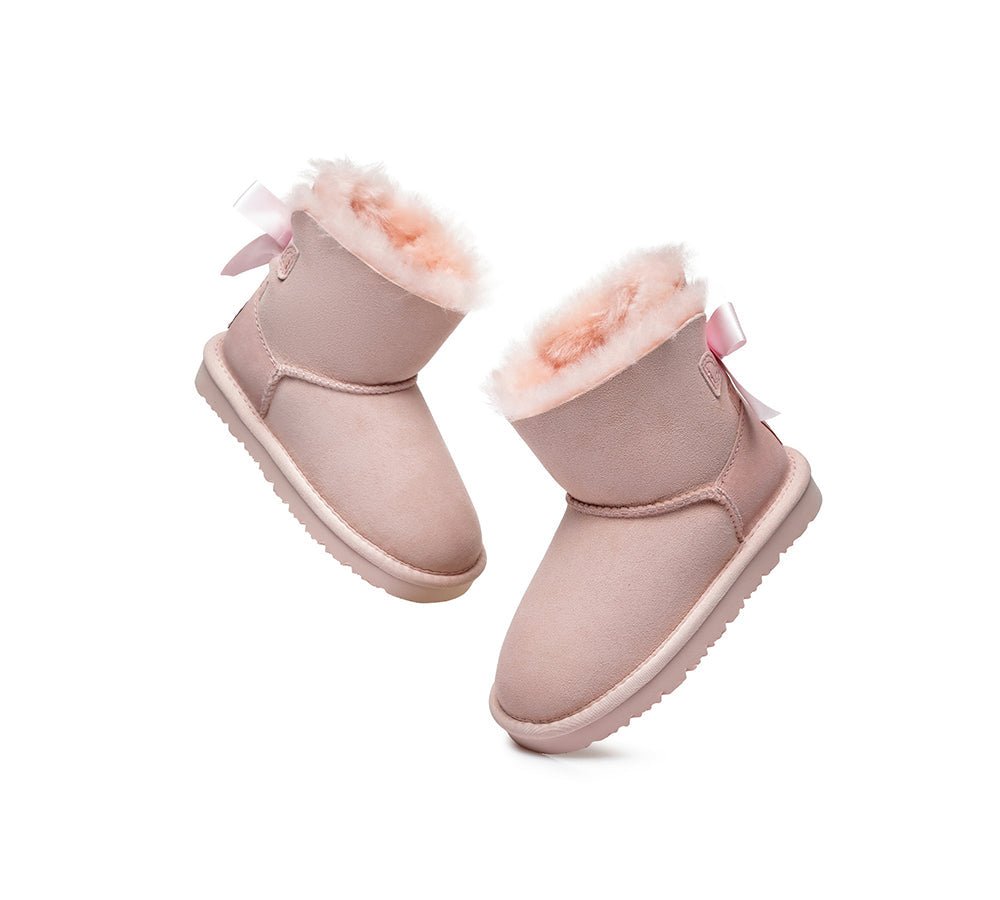 Kids Mini Back Bow Boots - UGG Boots - Pink - AU Kids 1 - 2 / EU 33 - Uggoutlet