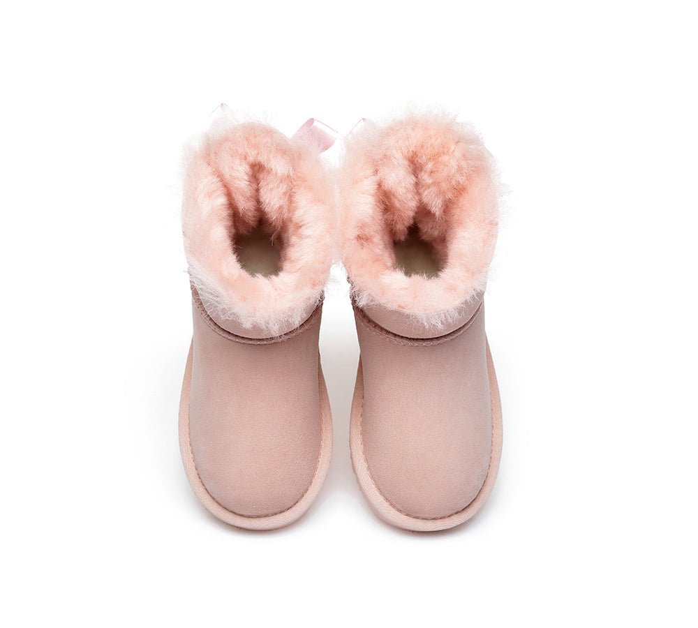 Kids Mini Back Bow Boots - UGG Boots - Pink - AU Kids 1 - 2 / EU 33 - Uggoutlet