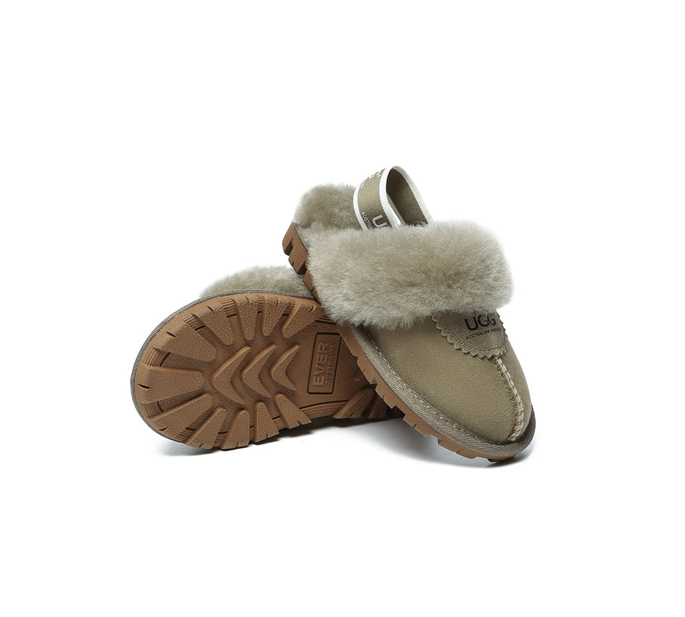 Kids Shoes - AS Kids Slingback UGG Slipper Kids Waffle Plus