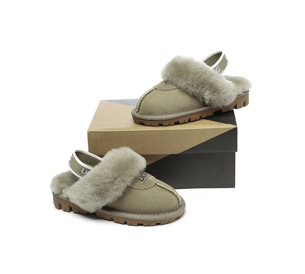 Kids Shoes - AS Kids Slingback UGG Slipper Kids Waffle Plus