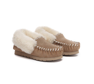 Kids Shoes - Kids Ankle Sheepskin Slipper Popo Moccasin