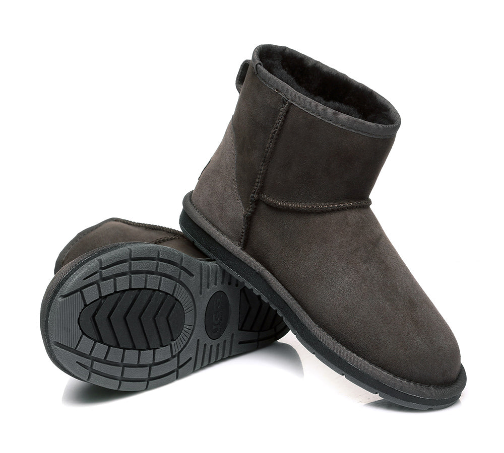 AUSTRALIAN SHEPHERD® UGG Kids Boots Sheepskin Wool Mini Classic Ankle Boots Water Resistant Nonslip - UGG Boots - Chocolate - AU Ladies 4 / AU Men 2 / EU 35 - Uggoutlet