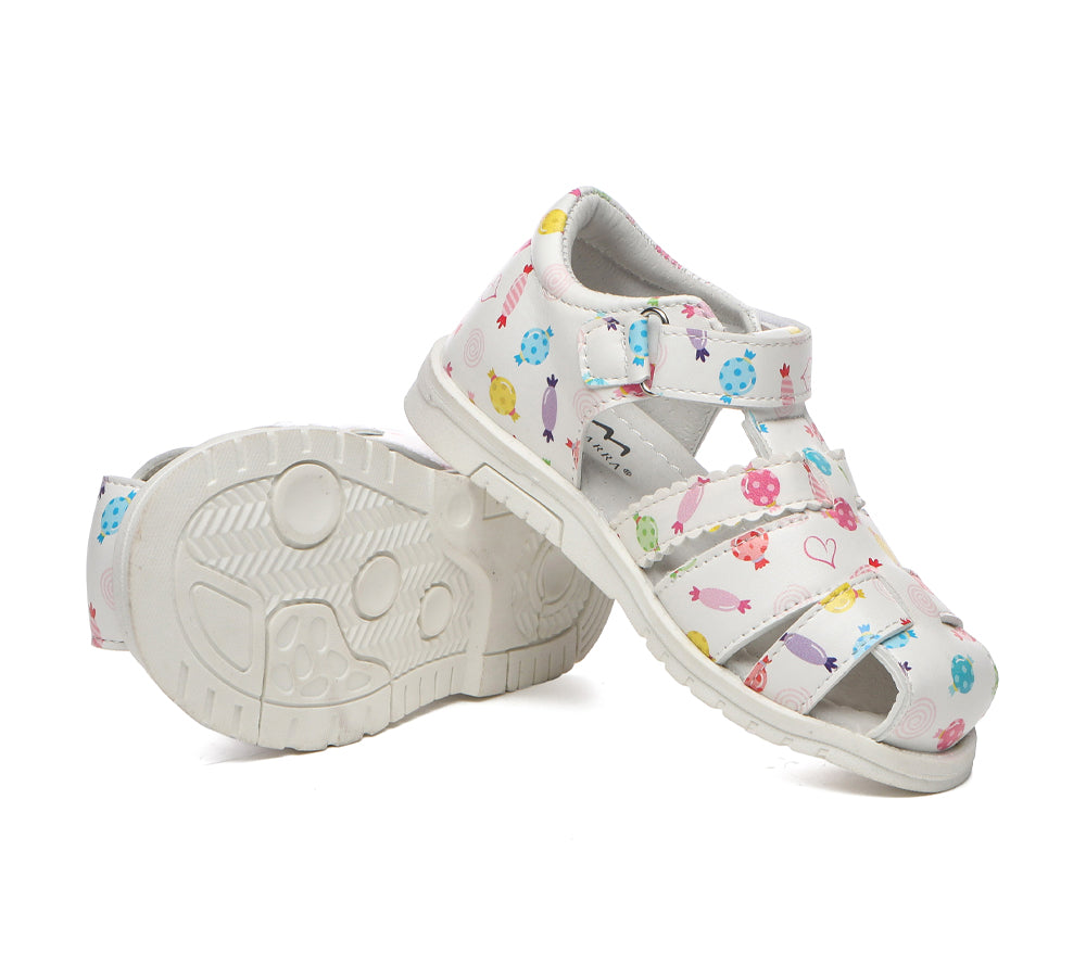 Kids Shoes - Kids Hoop And Loop Roma Candy Girls Sandals