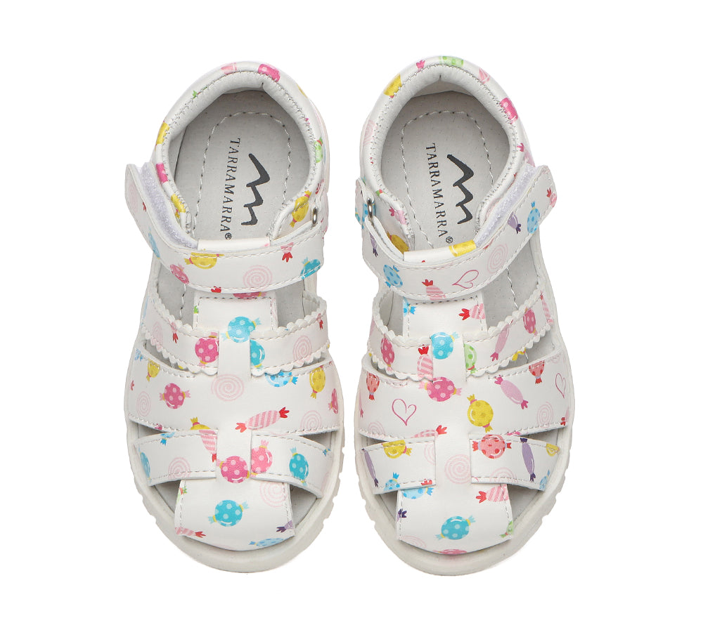 Kids Shoes - Kids Hoop And Loop Roma Candy Girls Sandals