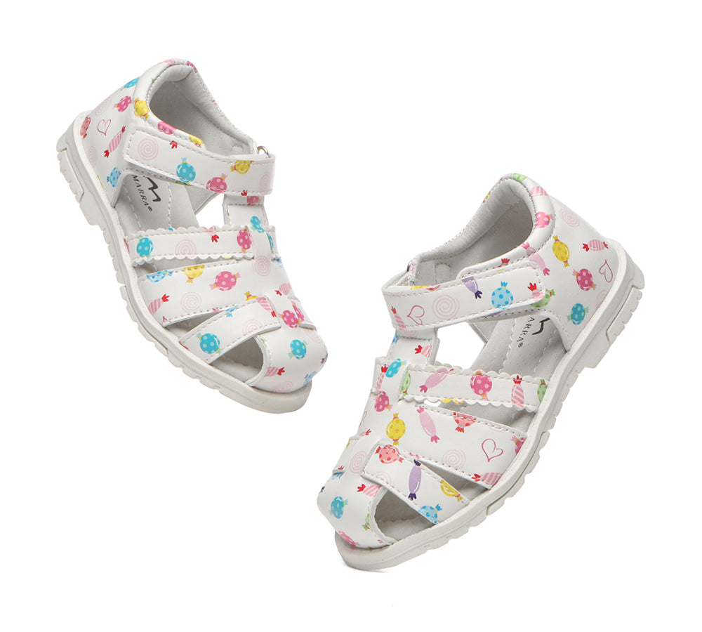 Kids Shoes - Kids Hoop And Loop Roma Candy Girls Sandals