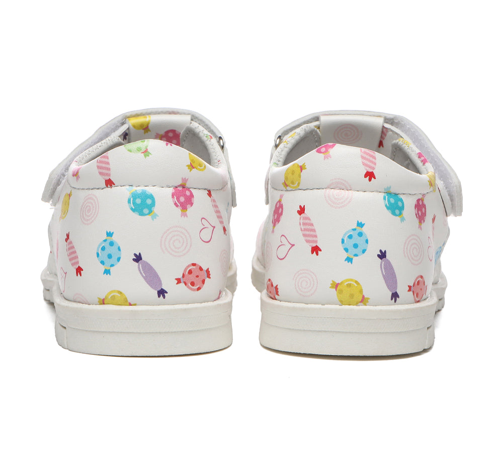 Kids Shoes - Kids Hoop And Loop Roma Candy Girls Sandals