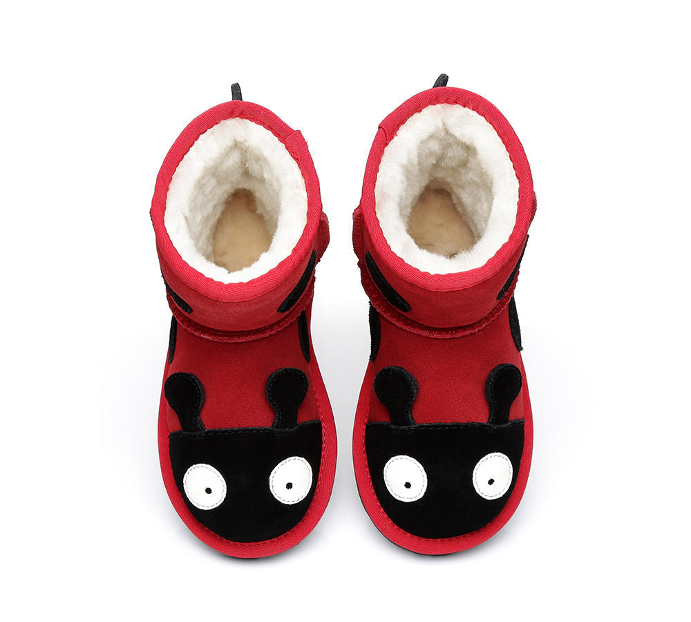 Everugg® Kids Ladybug Ugg Boots - UGG Boots - Red - AU Kids 1-2 / EU 33 - Uggoutlet