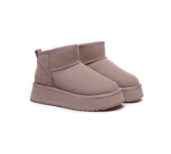 EVERAU?? UGG Boots Sheepskin Wool Ankle Ultra Mini Platform - UGG EXPRESS