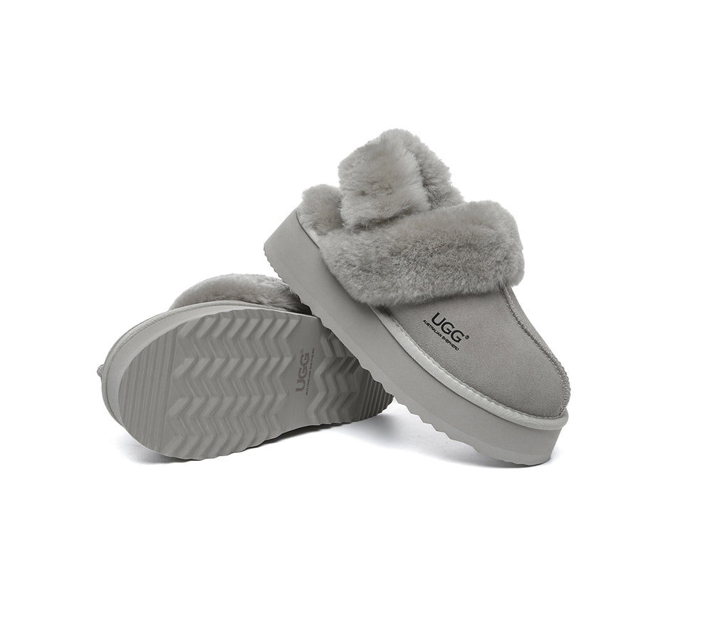 UGG Slippers Women Removable Wool Strap Slingback Platform Musa