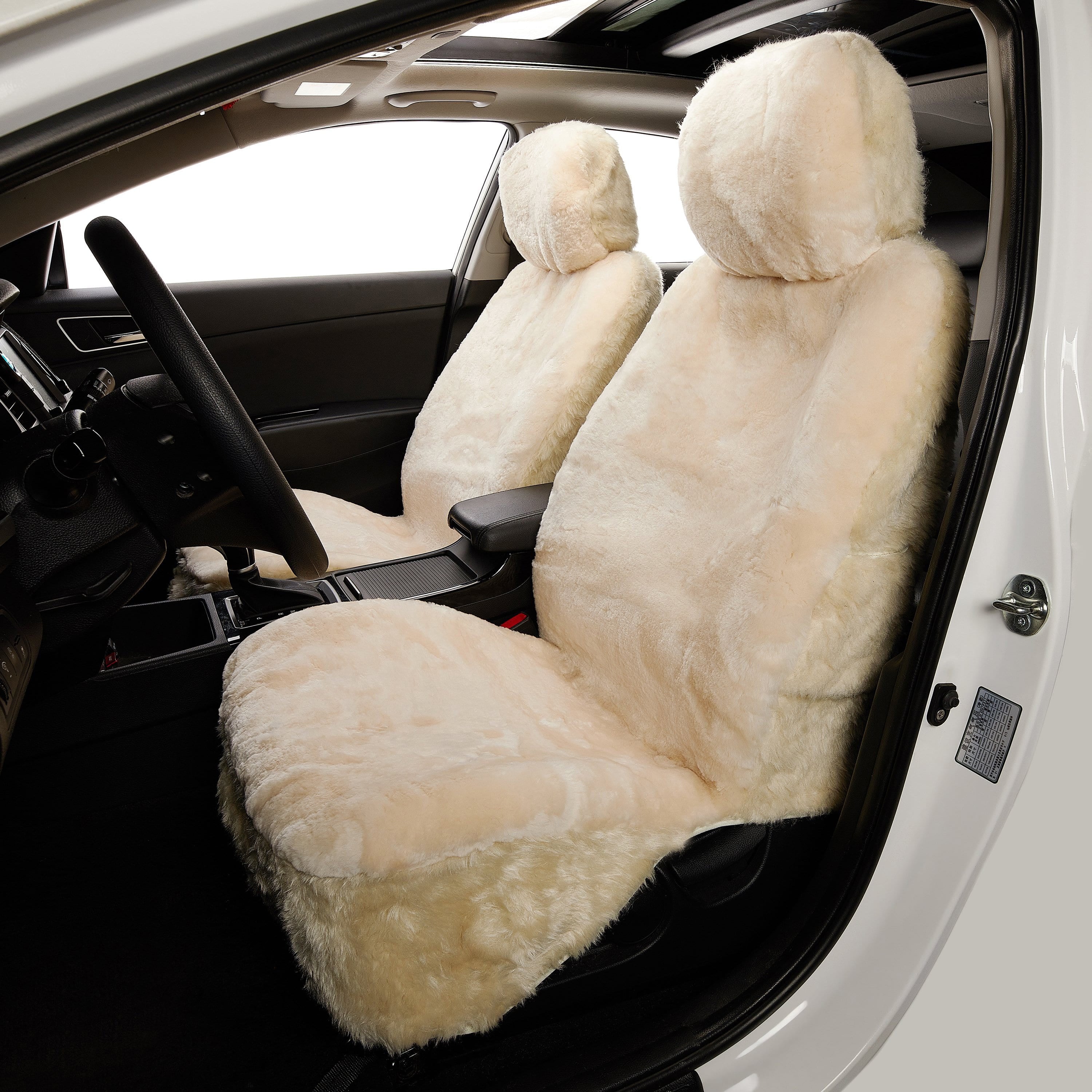 Sheepskin Car Seats Cover Protector Set