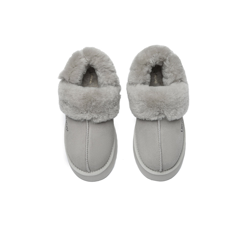 UGG Slippers Women Removable Wool Strap Slingback Platform Musa