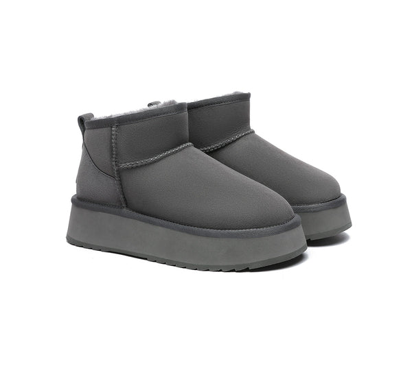 EVERAU?? UGG Boots Sheepskin Wool Ankle Ultra Mini Platform - UGG EXPRESS