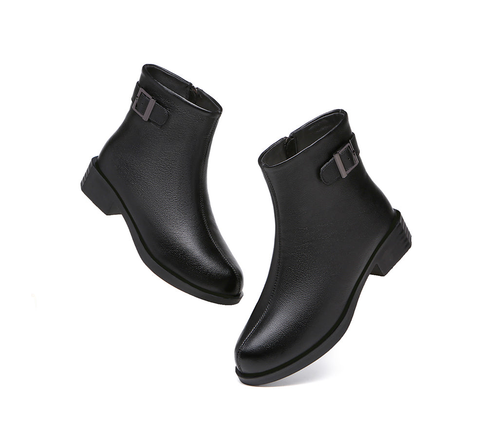 TARRAMARRA® Women Leather Boots Ivana Buckled Chelsea Boots - Fashion Boots - Black - AU Ladies 10 / AU Men 8 / EU 41 - Uggoutlet