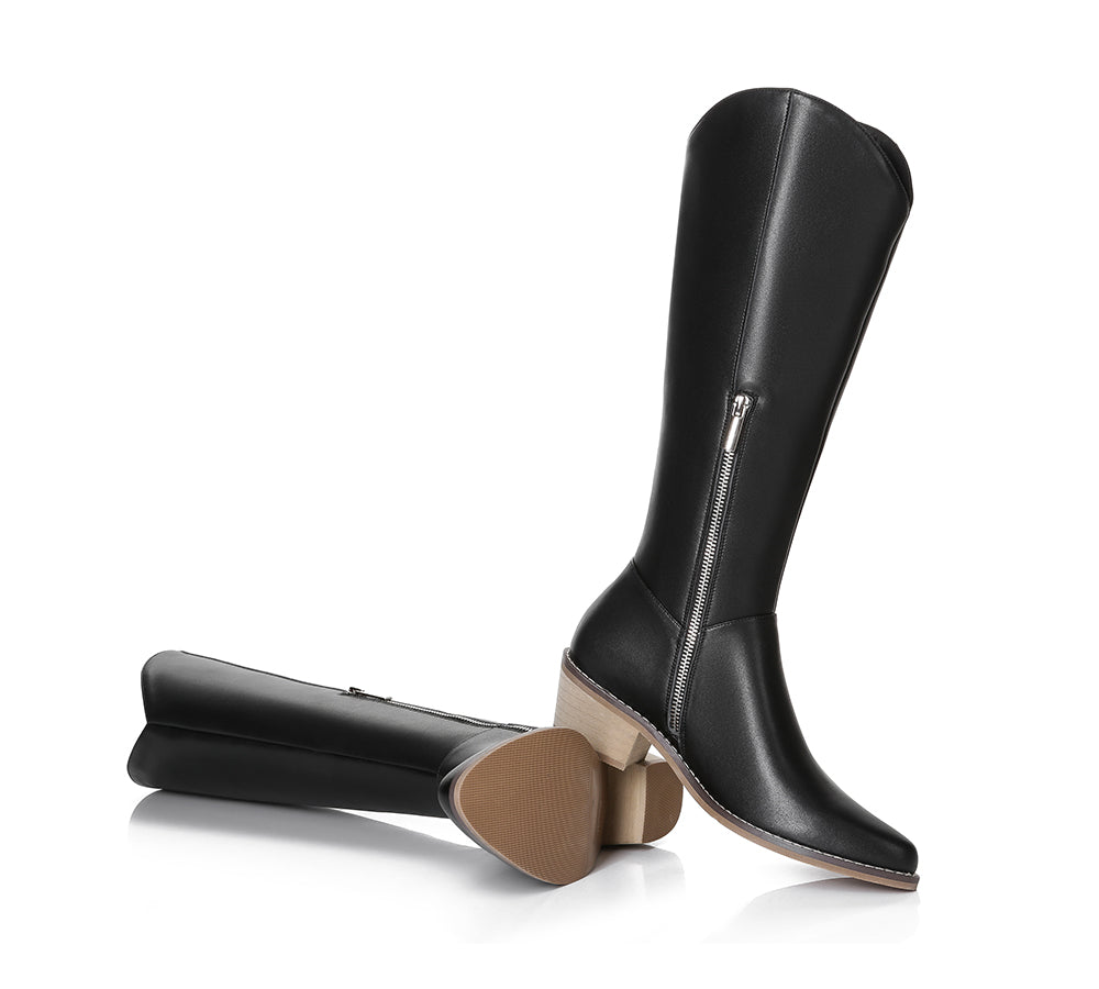 TARRAMARRA® Women Leather Boots Catalina Knee-High - Fashion Boots - Black - 35 - Uggoutlet
