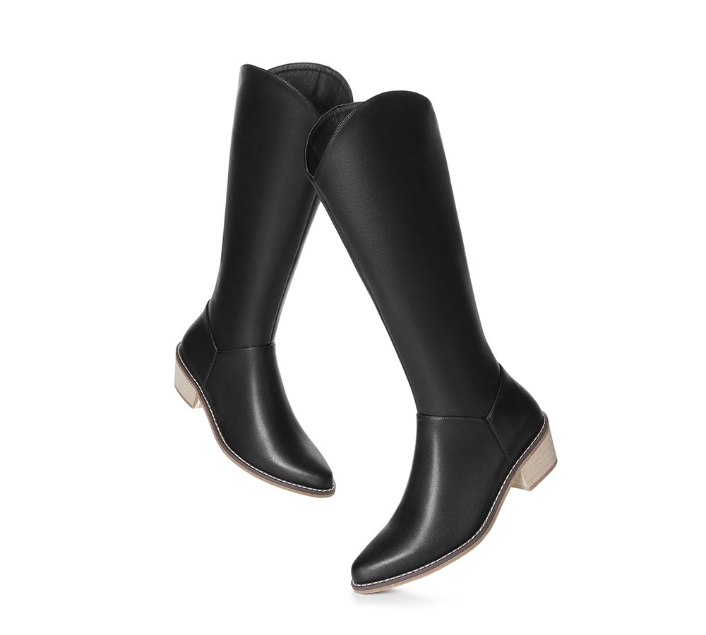 TARRAMARRA® Women Leather Boots Catalina Knee-High - Fashion Boots - Black - 35 - Uggoutlet
