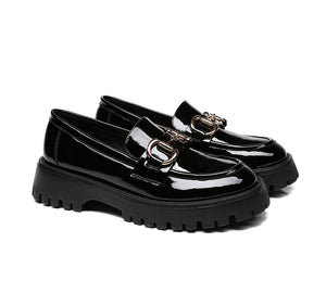 Loafer - Shining Leather Loafer Platform Women Raya