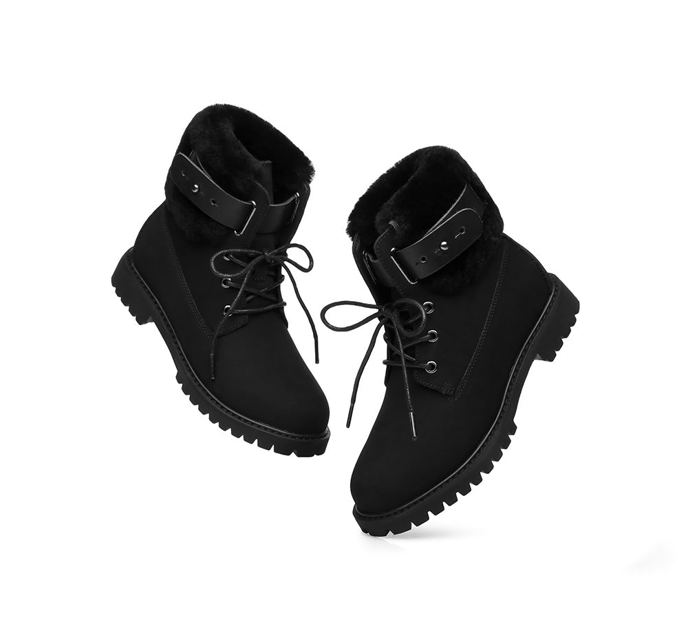 Mavis Women Chunky Boots - Boots - Black - AU Ladies 4 / AU Men 2 / EU 35 - Uggoutlet