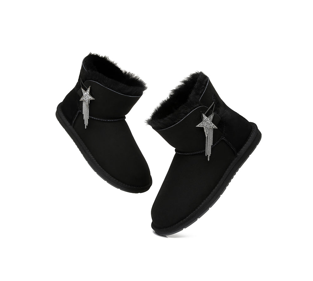 Mini Boots Side Star Button Meteor - UGG Boots - Black - AU Ladies 10 / AU Men 8 / EU 41 - Uggoutlet