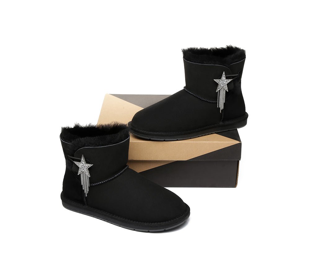 Mini Boots Side Star Button Meteor - UGG Boots - Black - AU Ladies 10 / AU Men 8 / EU 41 - Uggoutlet