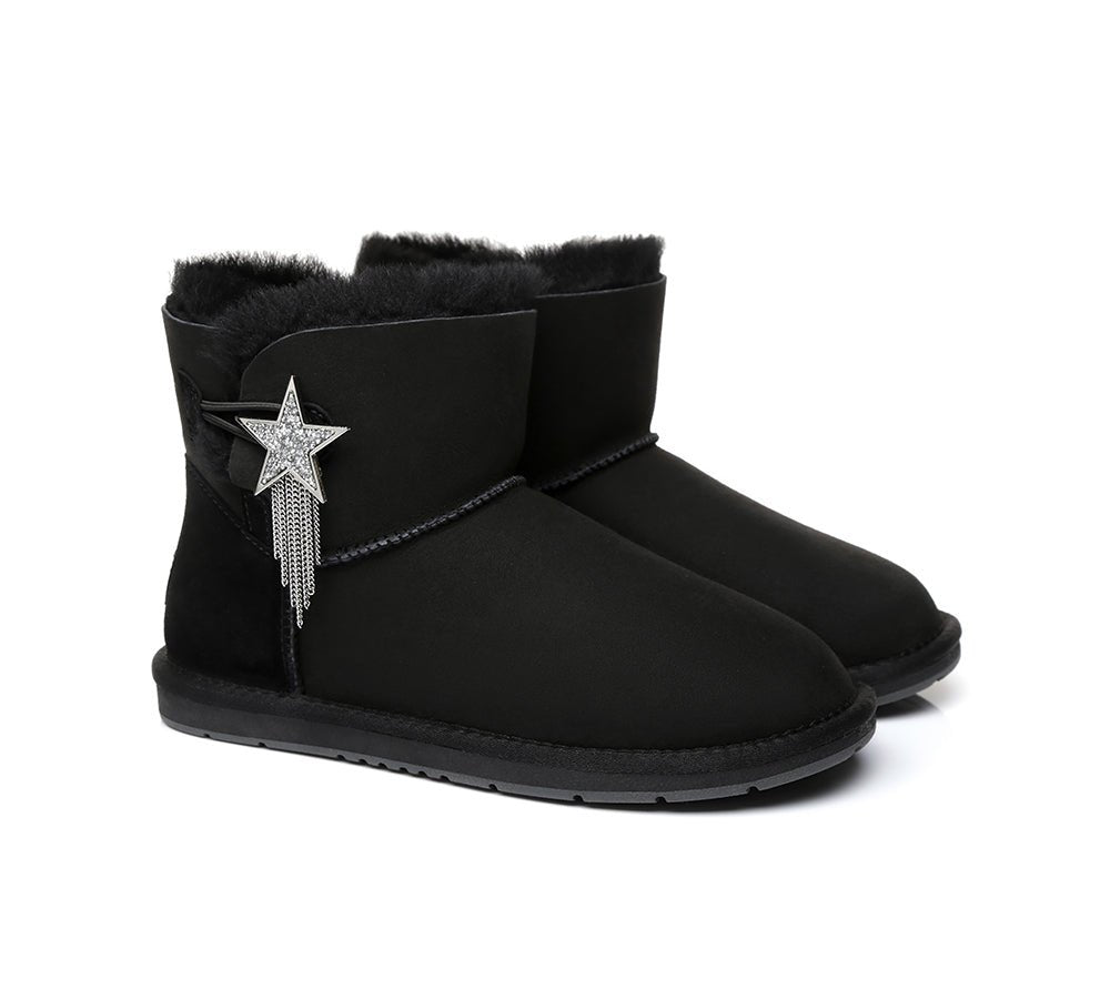 Mini Boots Side Star Button Meteor - UGG Boots - Black - AU Ladies 10 / AU Men 8 / EU 41 - Uggoutlet