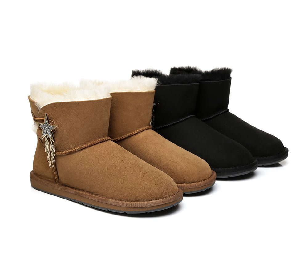 Mini Boots Side Star Button Meteor - UGG Boots - Chestnut - AU Ladies 4 / AU Men 2 / EU 35 - Uggoutlet