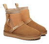 Mini Sheepskin Zipper Boots Women Taya - Boots - Chestnut - AU Ladies 4 / AU Men 2 / EU 35 - Uggoutlet