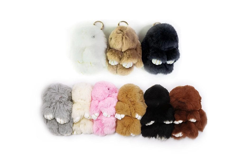 Cute Plush Bunny Keyrings (667612905530)