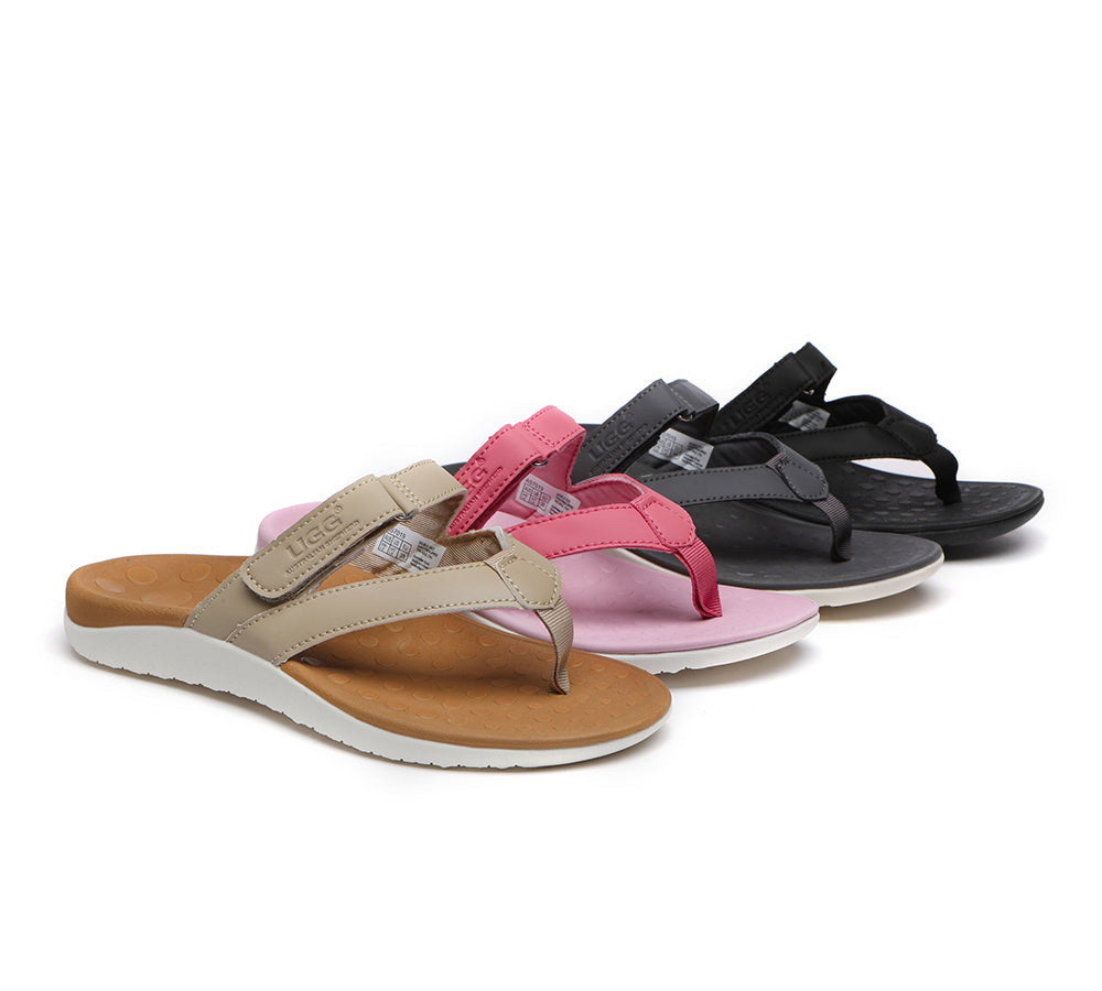 Sandals - Arch Support Hook And Loop Orthotic Thongs