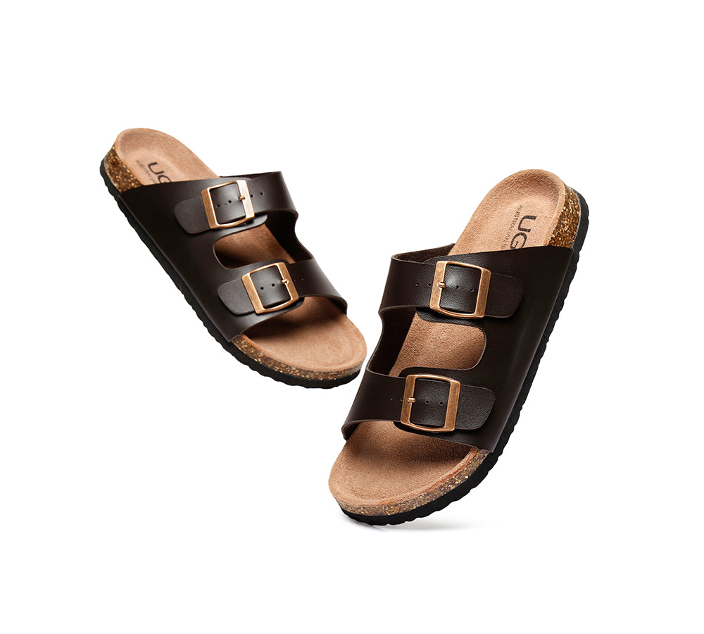 Sandals - AS UGG Summer Unisex Beach Slip-on Flats Sandal Slides Mick