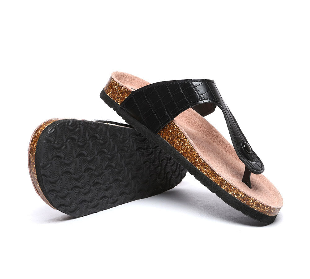 Sandals - Embossed Summer Beach Unisex Slip-on Lindsay Sandals