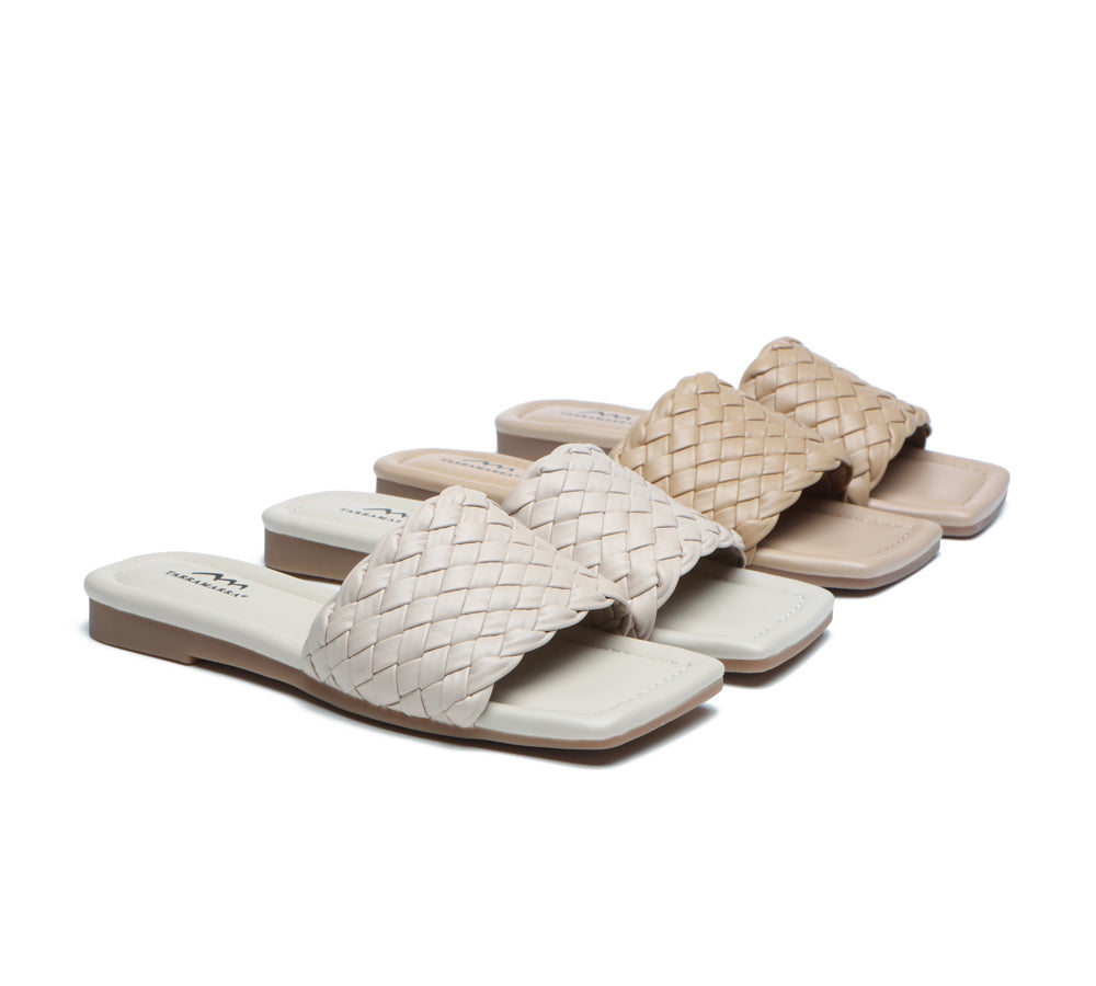 Sandals - Open Toe Woven Flat Sandals Women Taunia