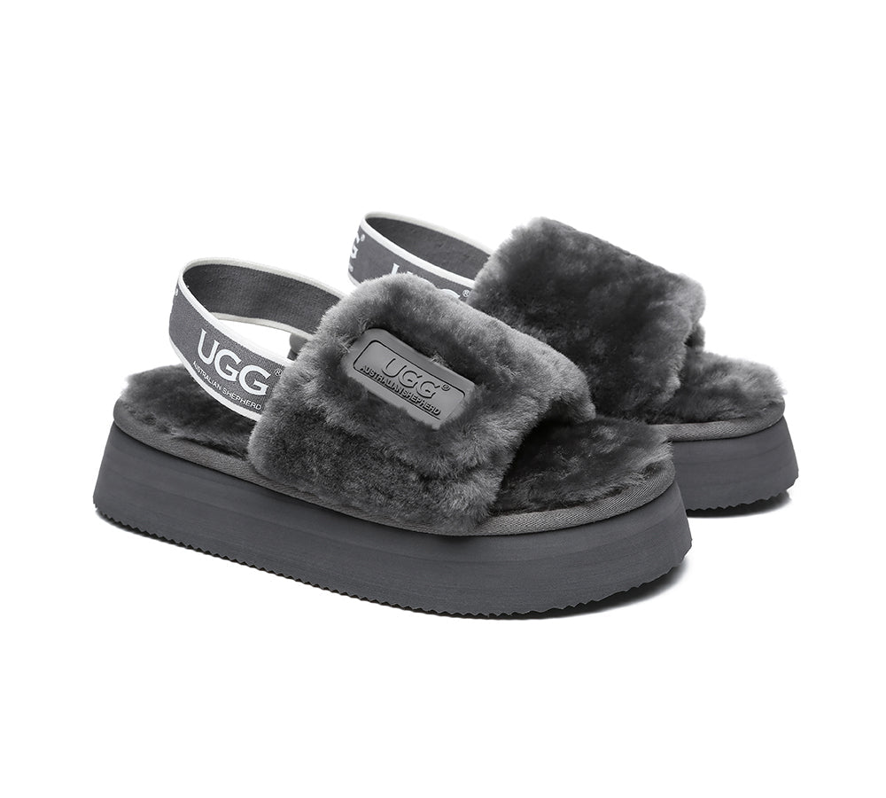 UGG Sandals Women Platform Fluffy Slides Poppin Uggoutlet