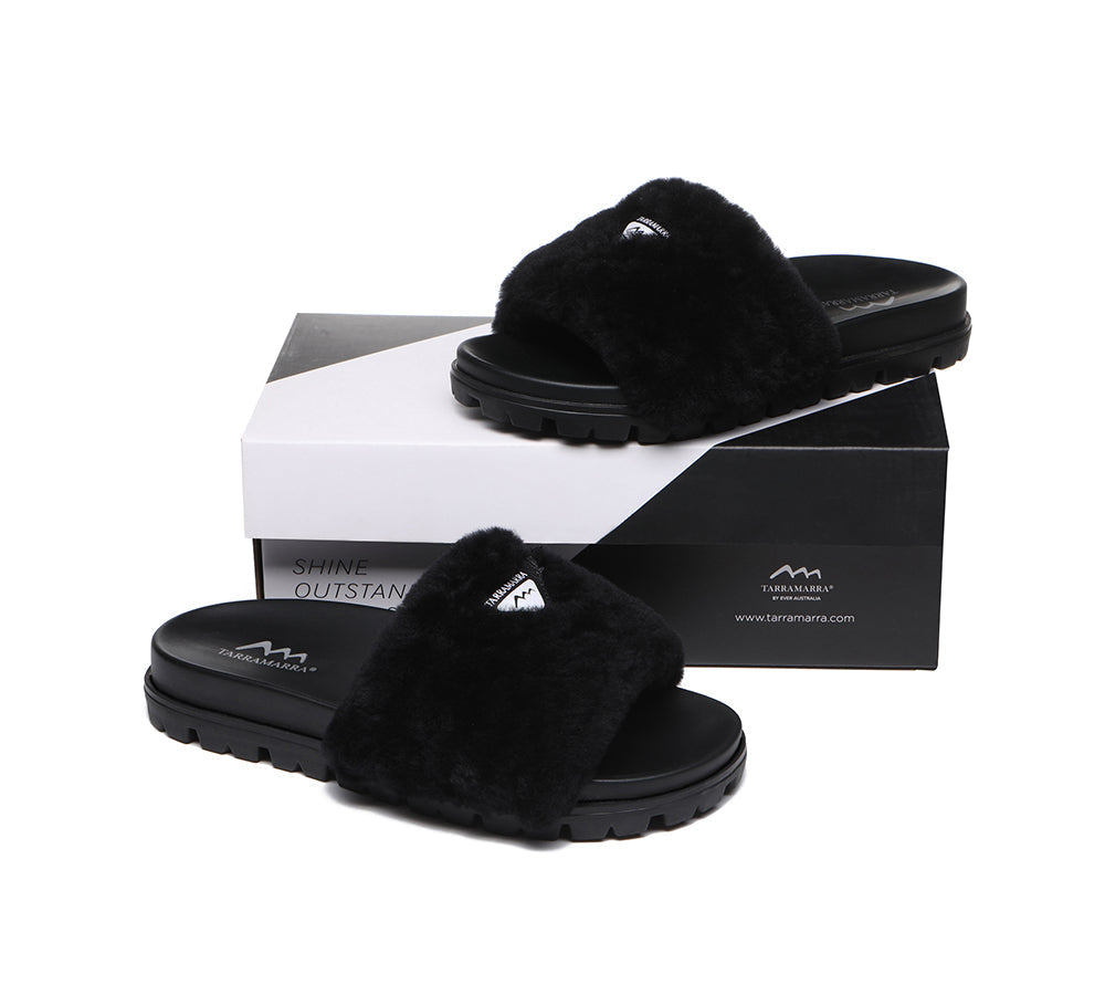 Slides - Fluffy Slides Women Fannie Scuff