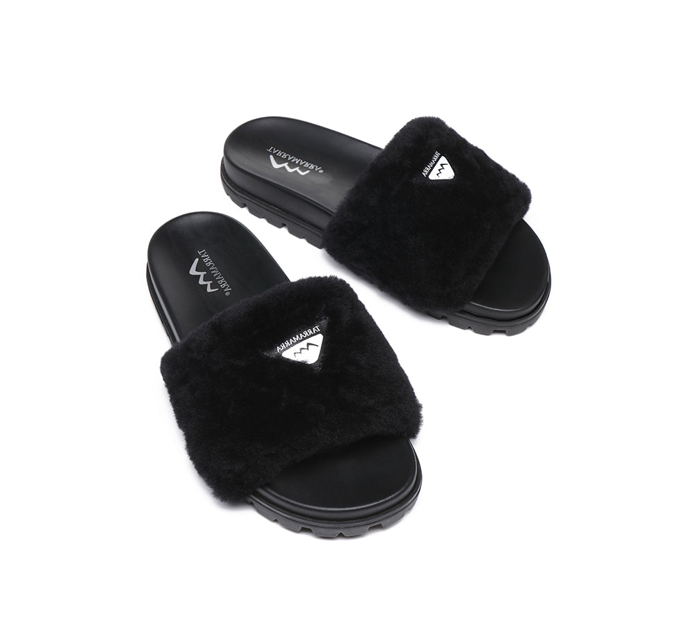 Slides - Fluffy Slides Women Fannie Scuff