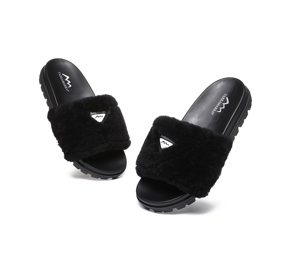 Slides - Fluffy Slides Women Fannie Scuff