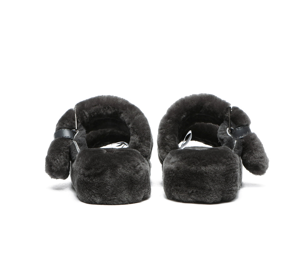 Slides - Fluffy Slides Women Jamia High Platform