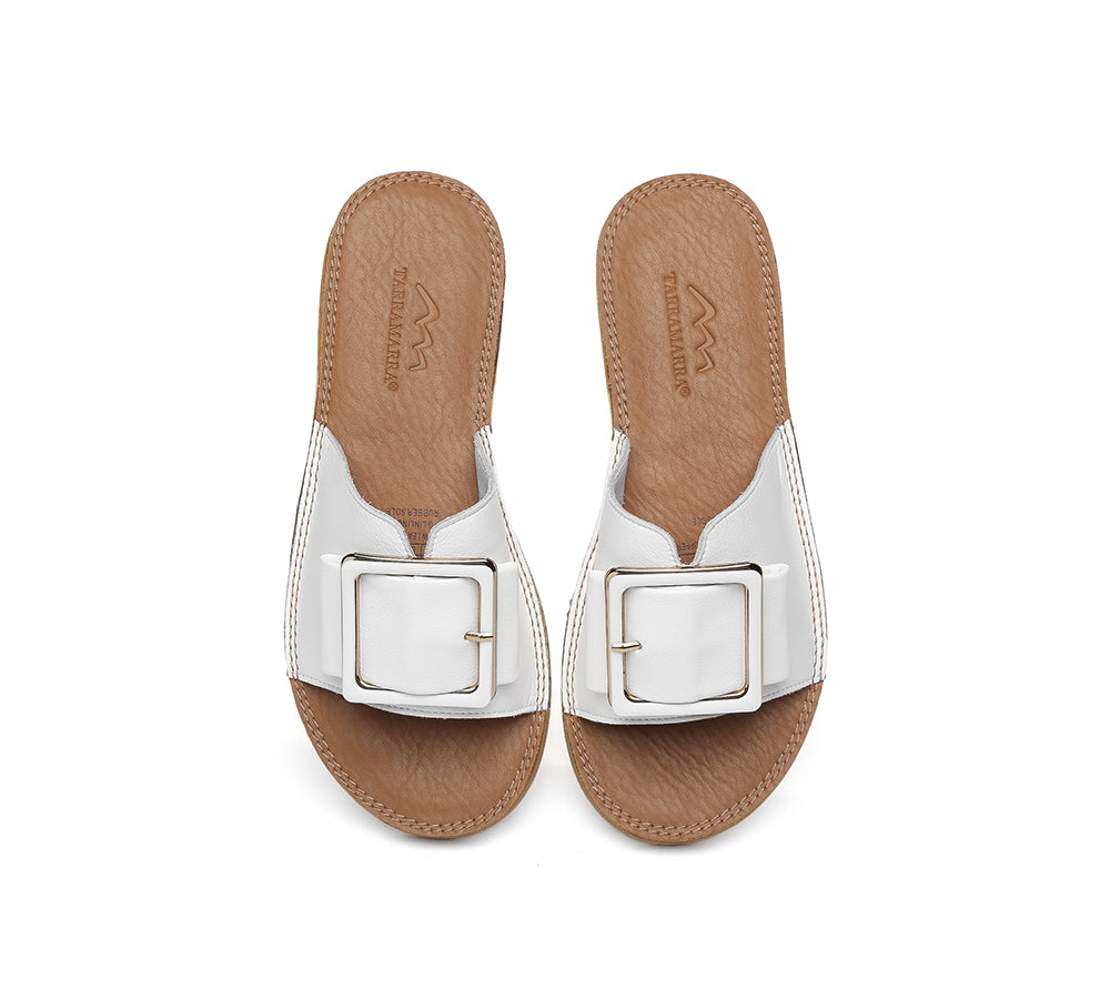 Slides - TA Women Buckle Top Ultra Soft Slides Bera