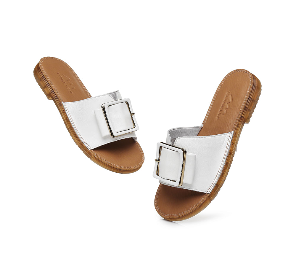 Slides - TA Women Buckle Top Ultra Soft Slides Bera