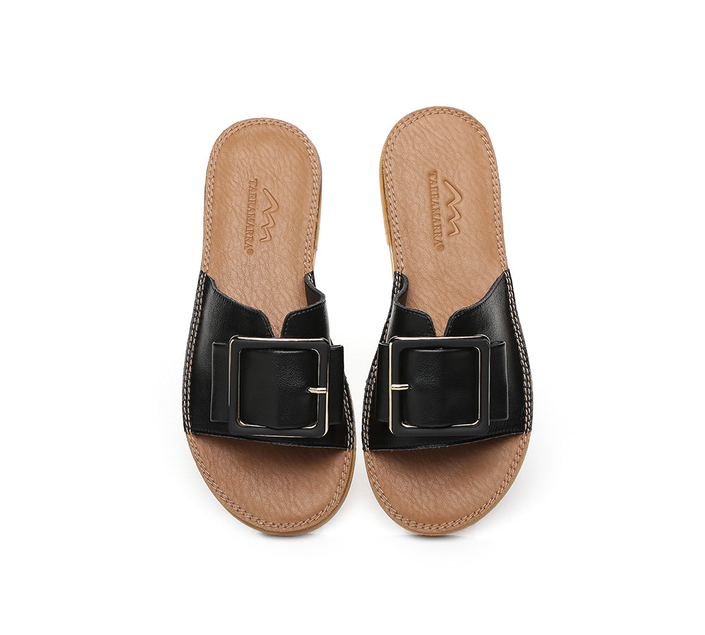 Slides - TA Women Buckle Top Ultra Soft Slides Bera