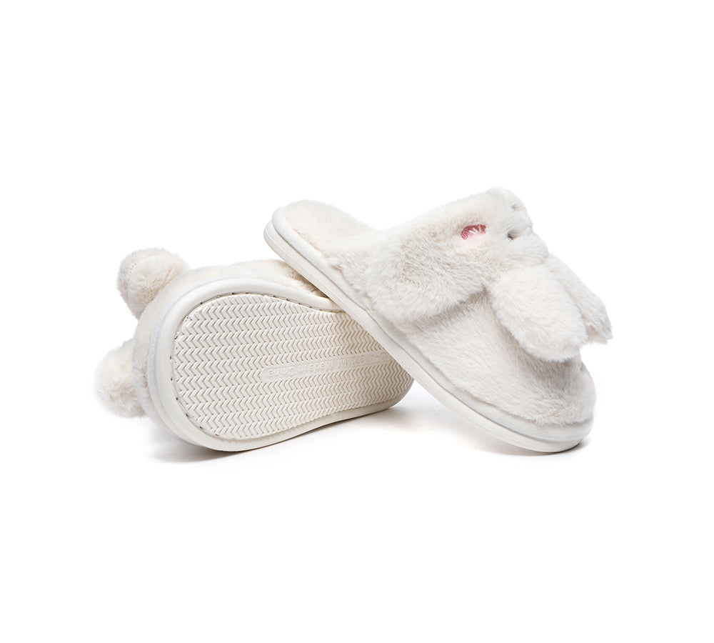 Slides - Ultra Plush Bunny Strap Slippers