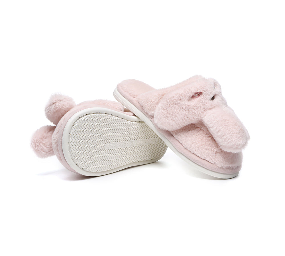 Slides - Ultra Plush Bunny Strap Slippers