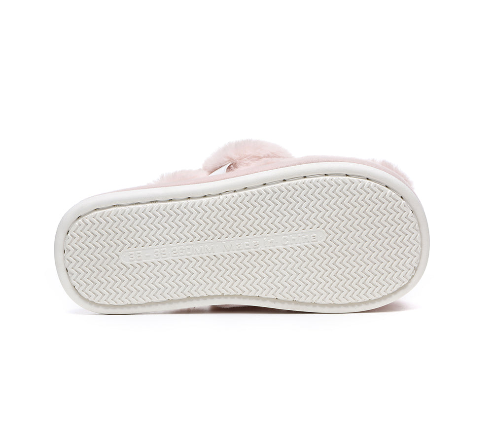 Slides - Ultra Plush Bunny Strap Slippers