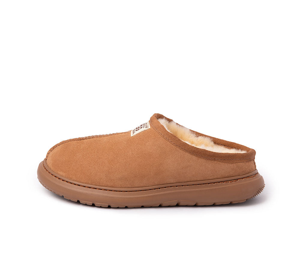 URBAN UGG® Australian Made Sheepskin Slippers Unisex Active Scuff - Slippers - Chestnut - AU Ladies 10 / AU Men 8 / EU 41 - Uggoutlet