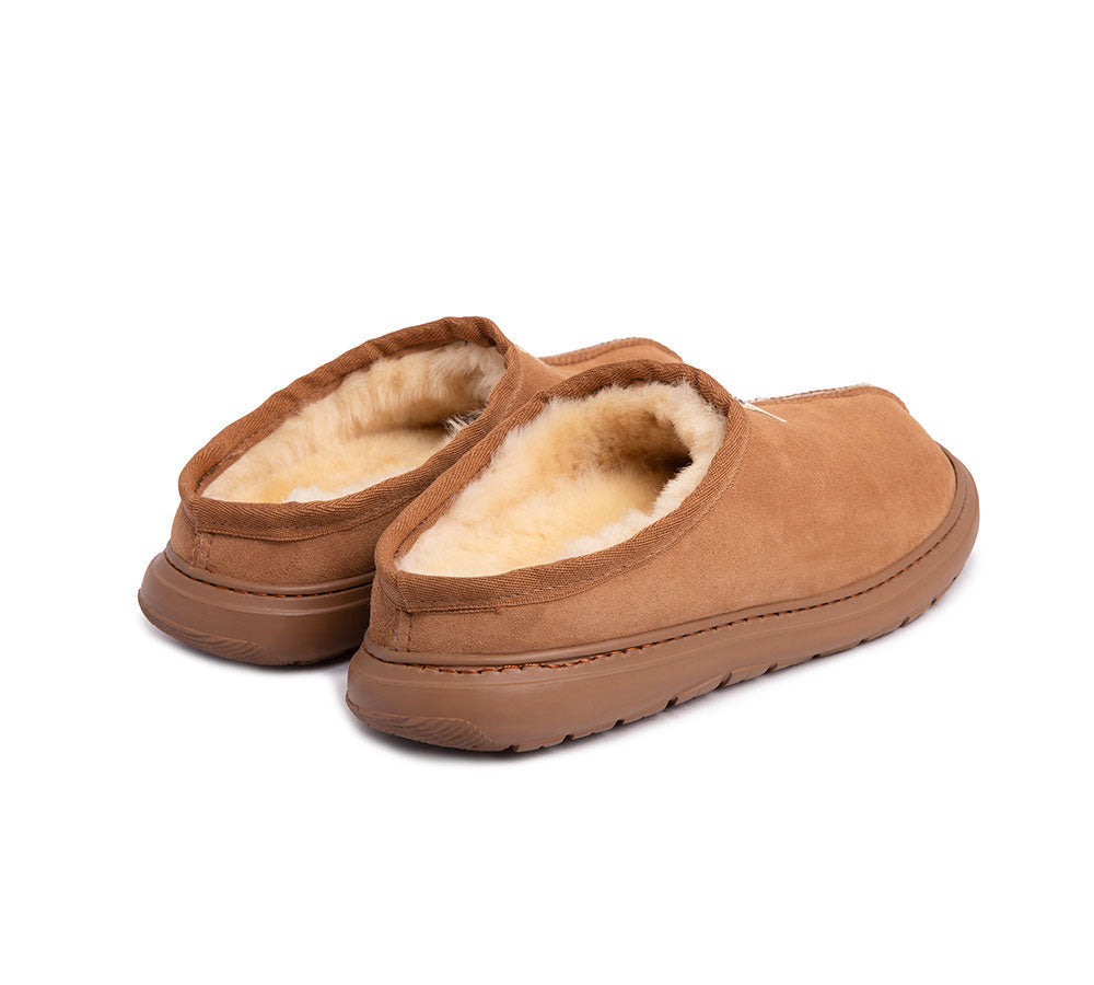 URBAN UGG® Australian Made Sheepskin Slippers Unisex Active Scuff - Slippers - Chestnut - AU Ladies 10 / AU Men 8 / EU 41 - Uggoutlet