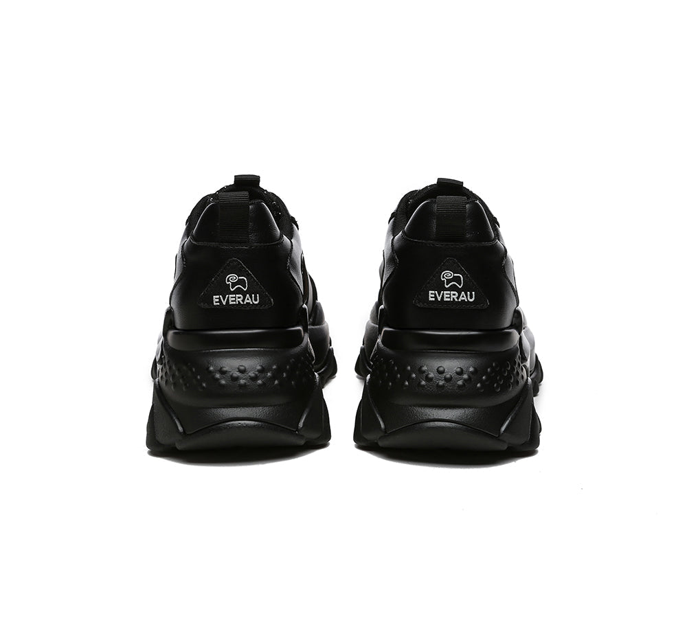 EVERAU® Women Chunky Sneakers Bombo - Sneakers - Black - AU Ladies 4 / AU Men 2 / EU 35 - Uggoutlet