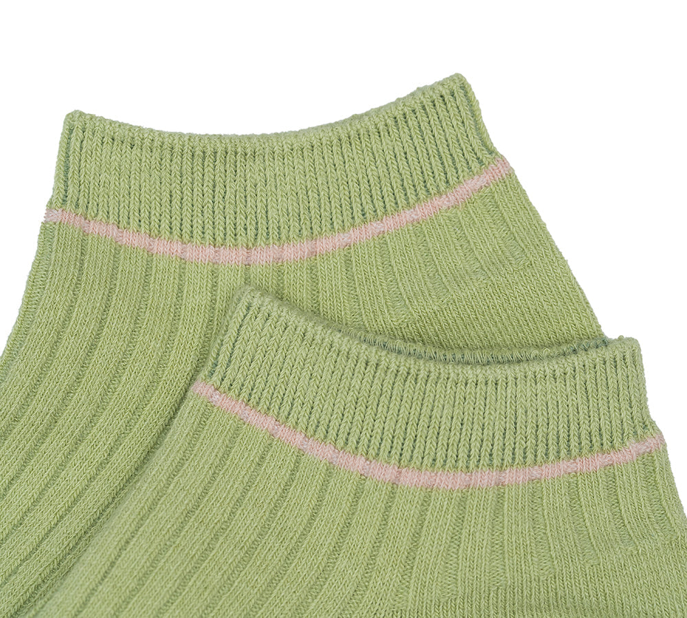 TARRAMARRA® 100% Cotton Color Matching Shallow Mouth Socks One Pair - Socks - Green - One Size - Uggoutlet