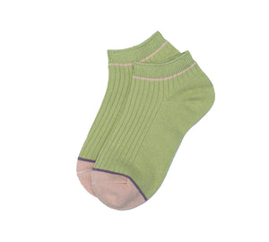 TARRAMARRA® 100% Cotton Color Matching Shallow Mouth Socks One Pair - Socks - Green - One Size - Uggoutlet