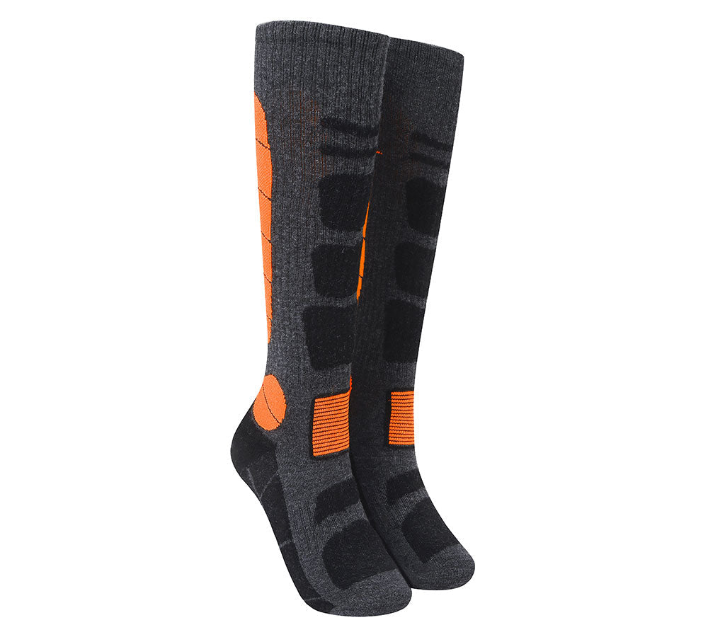 TARRAMARRA® Merino Wool Thermal Extra Thick Socks - Socks - Dark Grey/orange - L - Uggoutlet