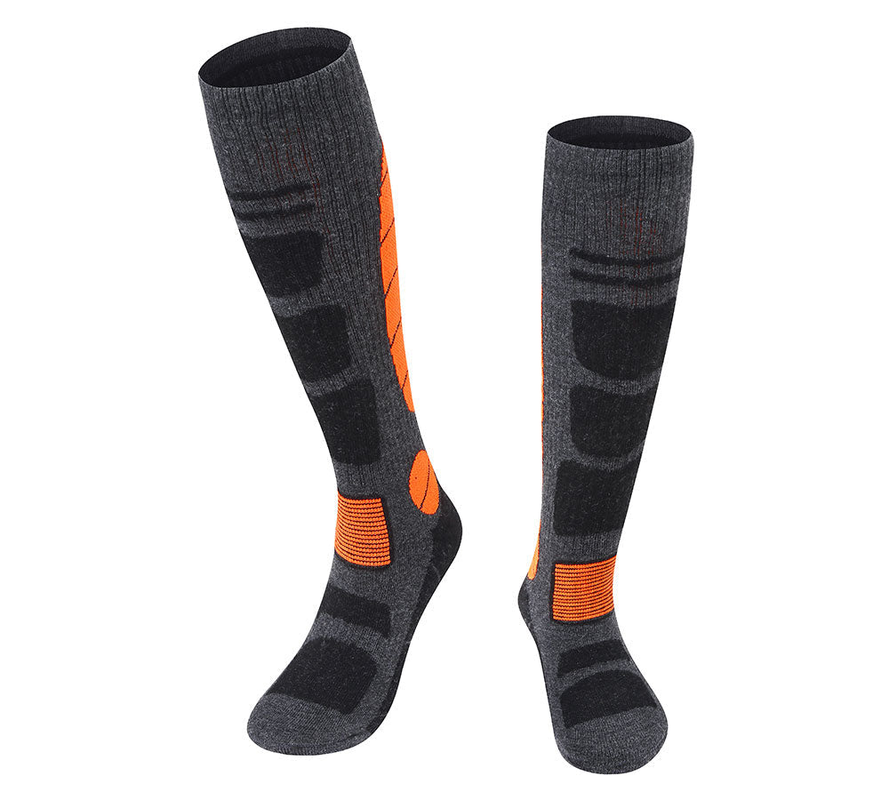 TARRAMARRA® Merino Wool Thermal Extra Thick Socks - Socks - Dark Grey/orange - L - Uggoutlet