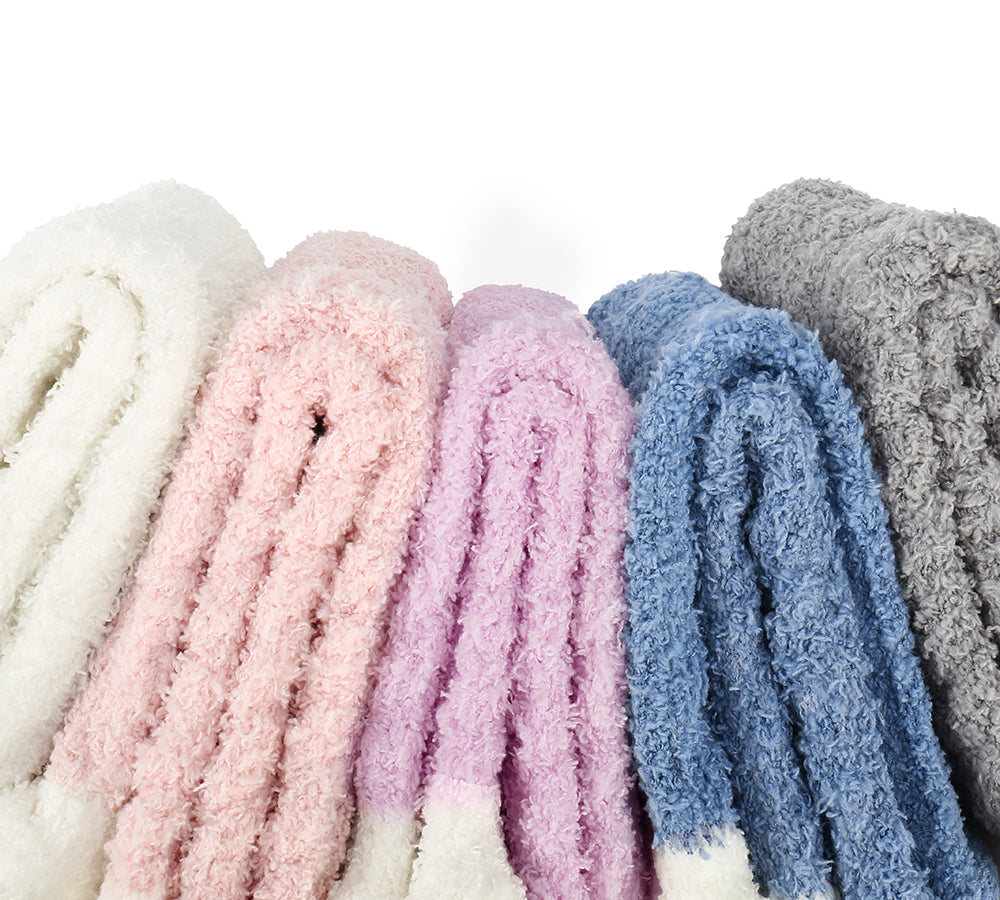 TARRAMARRA® Women Crew Fluffy Socks Five Pairs - Socks - Mix Colour - AU Ladies 4-9 / EU 35-40 - Uggoutlet